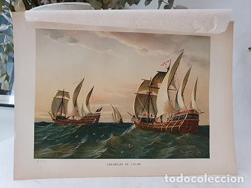 Libros: [Cromolitograf&iacute;a] Carabelas de Col&oacute;n. - Foto 1