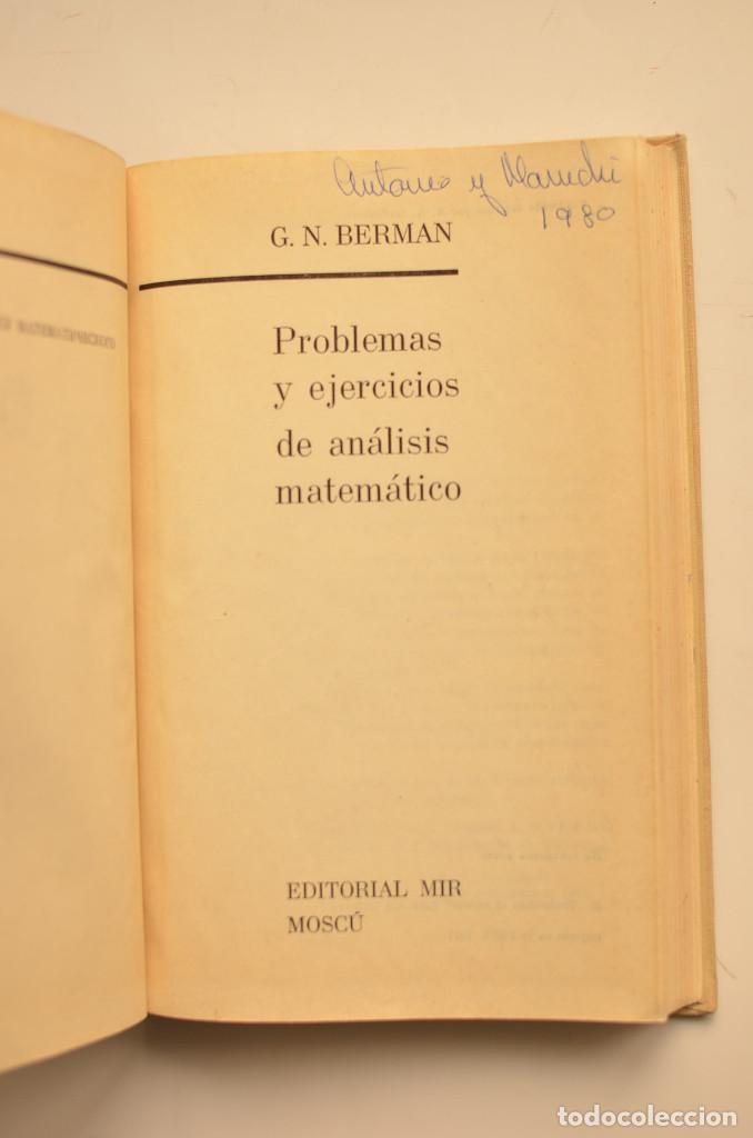 Libros: Problemas y ejercicios de an&aacute;lisis matem&aacute;tico - BERMAN, G. N. - Foto 2