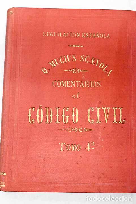 Libros: C&oacute;digo civil, tomo IV.- Scaevola, Q. Mucius - Foto 1