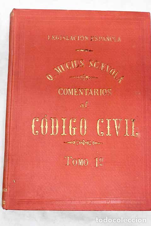 Libros: C&oacute;digo civil, tomo I.- Scaevola, Q. Mucius - Foto 1