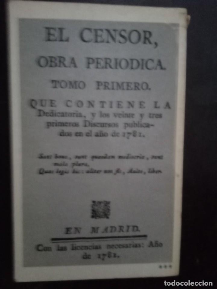 Libros: &rdquo;EL CENSOR&rdquo; (1781-1787). ANTOLOG&Iacute;A - TEXTOS HISP&Aacute;NICOS MODERNOS, LABOR - Foto 6