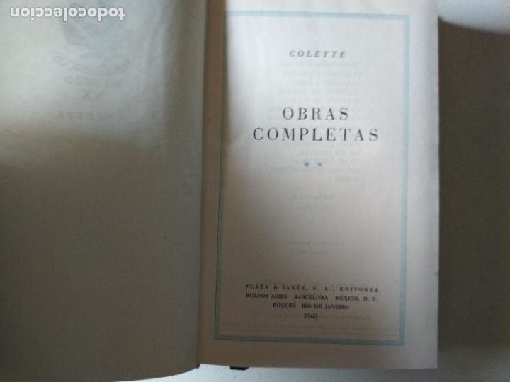 Libros: colette obras completas, tomos, I II III PRIMERA EDICION - Foto 4