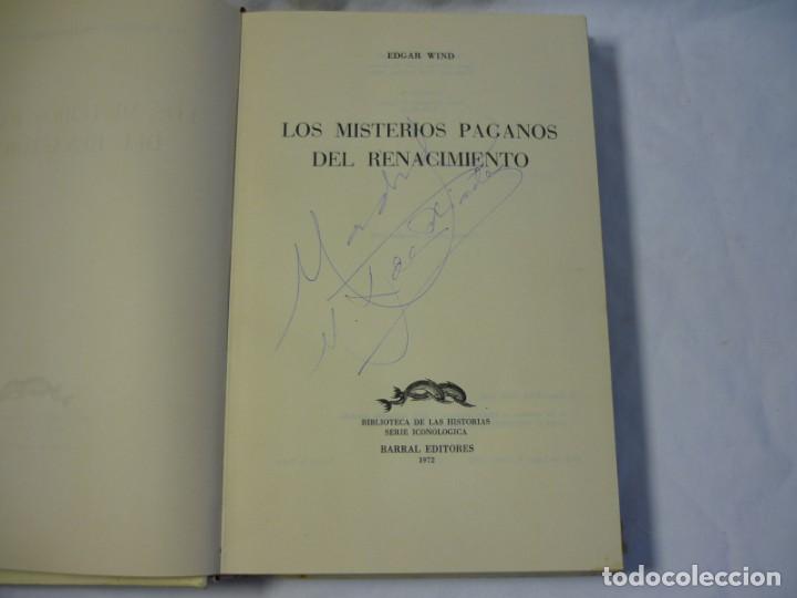 Libros: Los misterios paganos del renacimiento, Edgar Wind, 1972 - Foto 8