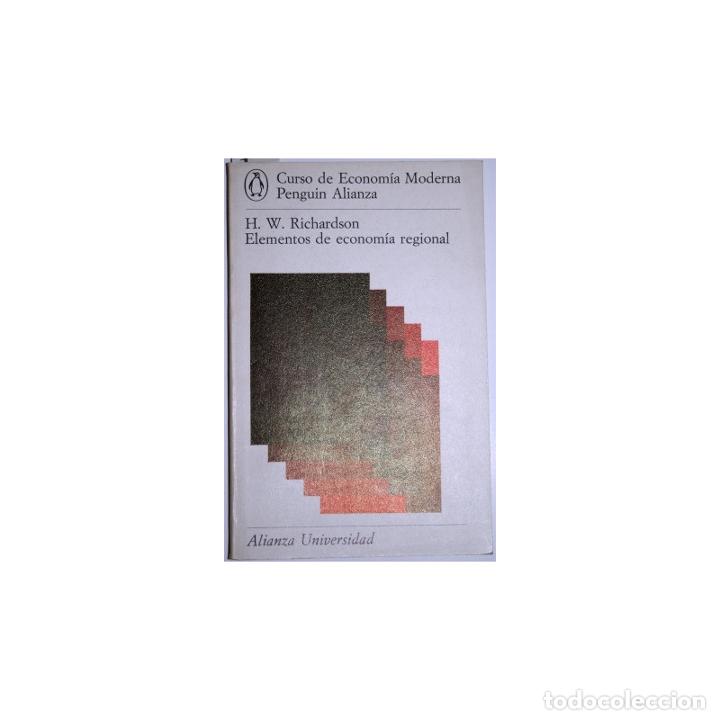 Libros: Elementos de econom&iacute;a regional - RICHARDSON, H.W - Foto 1