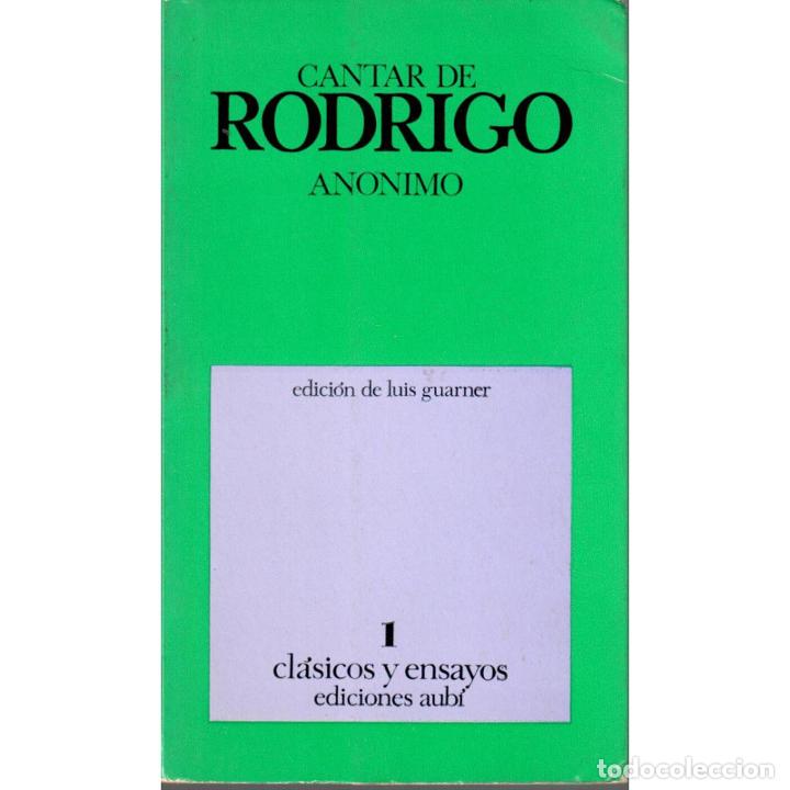 Libros: Cantar de Rodrigo. Edici&oacute;n de Luis Guarner - An&oacute;nimo - Foto 1