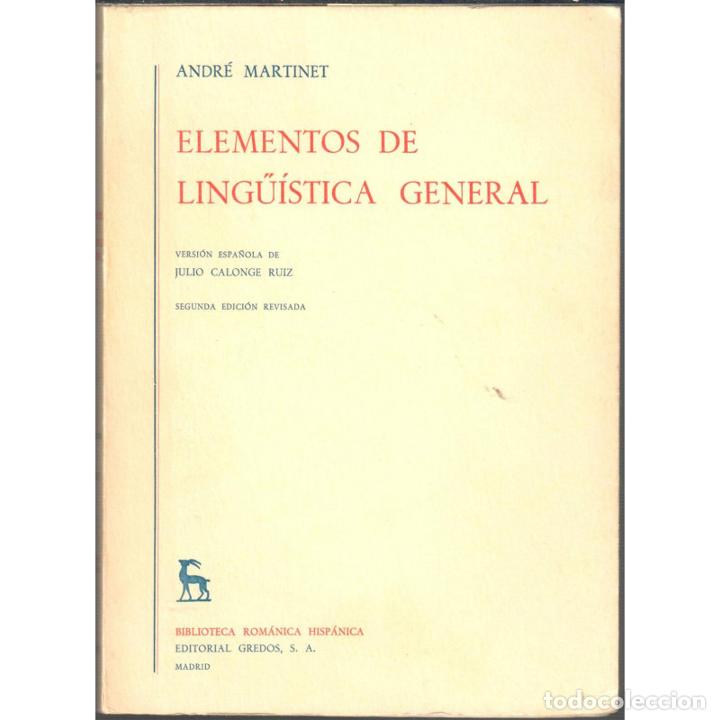 Libros: Elementos de ling&uuml;istica general - MARTINET, Andr&eacute; - Foto 1