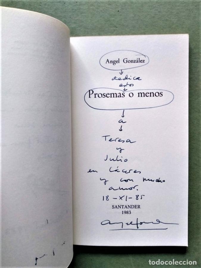 Libros: PROSEMAS O MENOS. - GONZ&Aacute;LEZ, Angel. - Foto 2