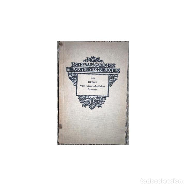 Libros: Vom Wissenschaftlichen Erkennen - HEGEL, G.W.F