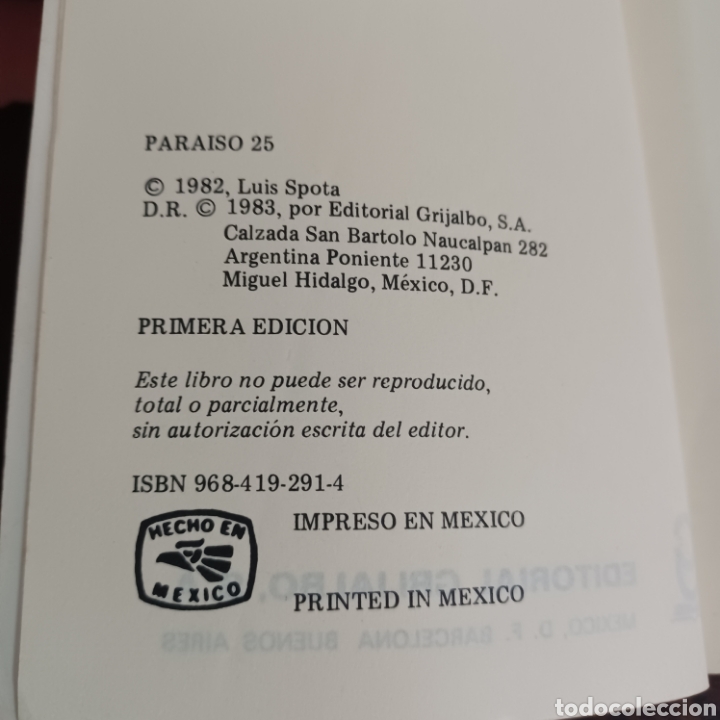 Libros: PARAISO 25 - LUIS SPOTA - Foto 3