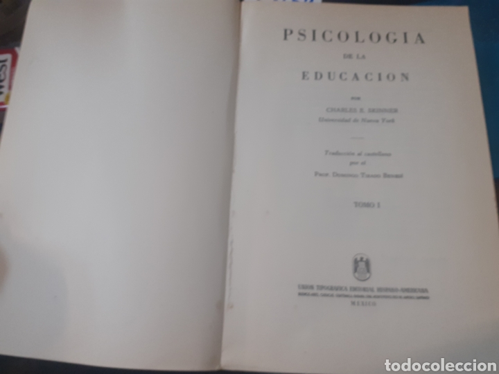 Libros: PSICOLOGIA DE LA EDUCACION. Los 2 tomos. Completo - SKINNER,Charles E. - Foto 2