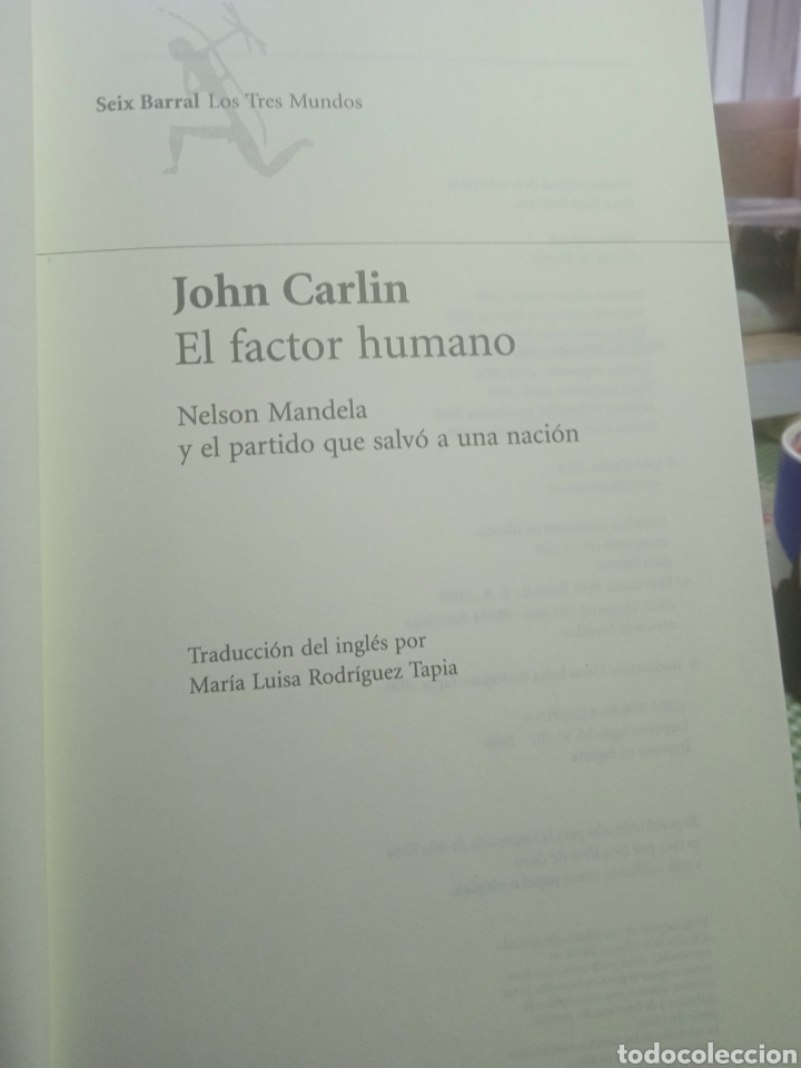 Libros: Barybook C66 El factor humano John Carlin - Foto 4