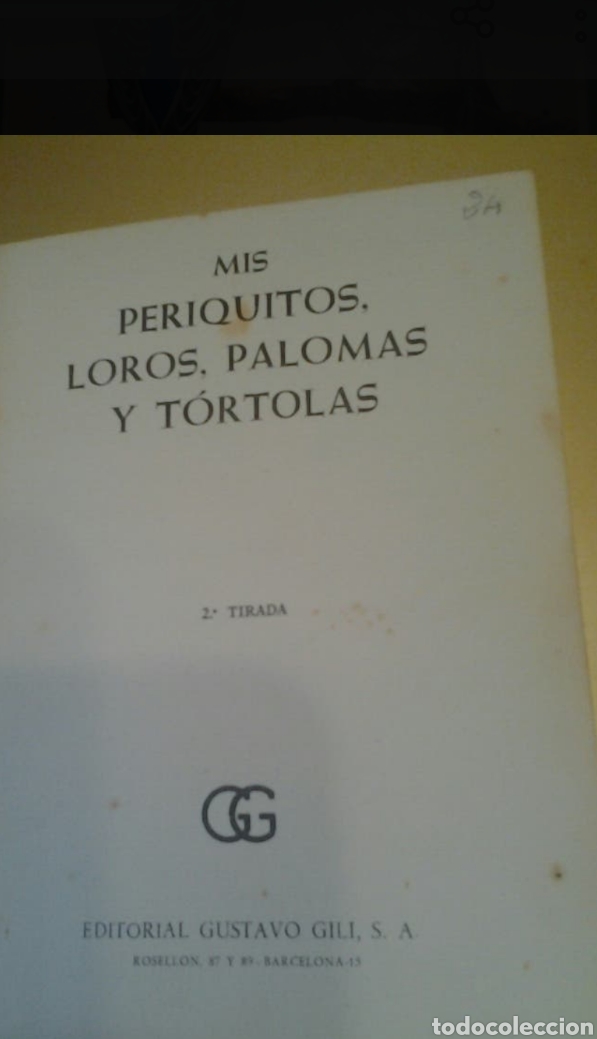 Libros: PERIQUITOS, LOROS, PALOMAS Y T&Oacute;RTOLAS a&ntilde;o 1968 - Foto 2