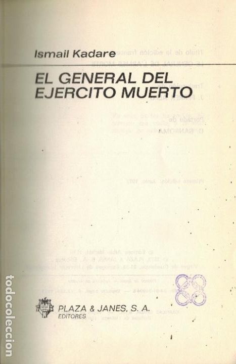 Libros: EL GENERAL DEL EJ&Eacute;RCITO MUERTO - Foto 1