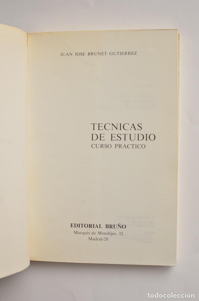 Libros: T&eacute;cnicas de estudio. Curso pr&aacute;ctico - BRUNET, Juan Jos&eacute; - Foto 2