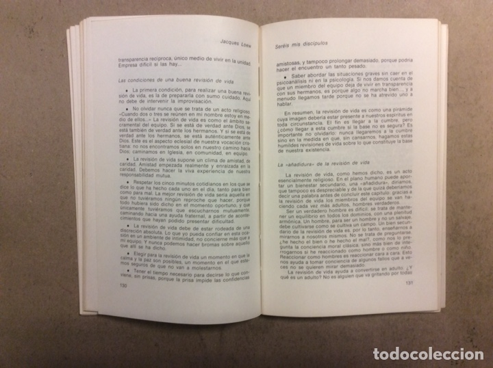 Libros: SER&Eacute;IS MIS DISC&Iacute;PULOS (REFLEXIONES Y REFLEJOS). JACQUES LOEW. NARCEA DE EDICIONES 1978 - Foto 4