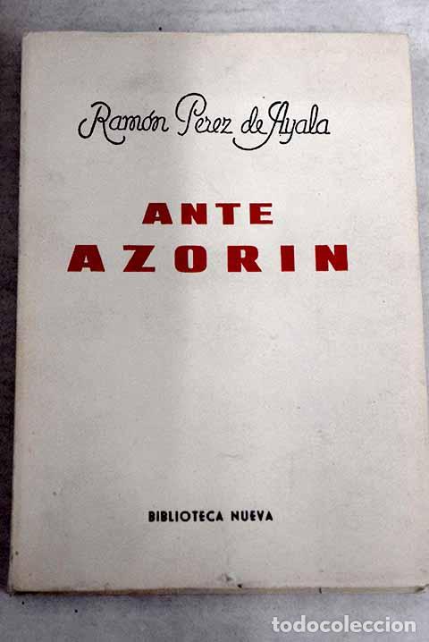 Libros: Ante Azor&iacute;n.- P&eacute;rez de Ayala, Ram&oacute;n - Foto 1