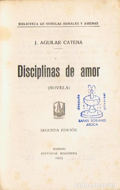 Libros: DISCIPLINAS DE AMOR. - Aguilar Catena. J., - Foto 1