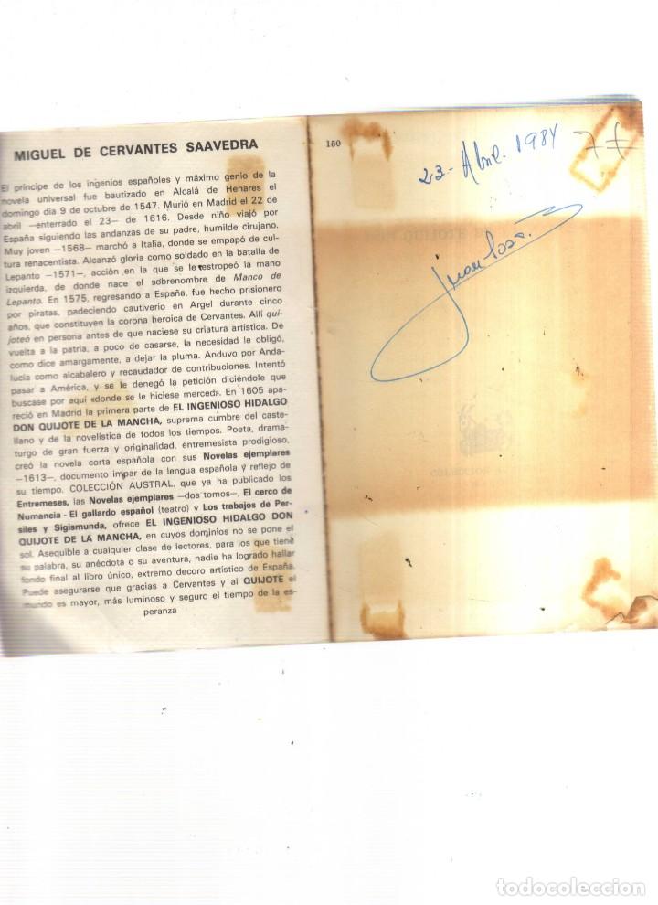 Libros: DON QUIJOTE DE LA MANCHA COLECCION AUSTRAL - Foto 3
