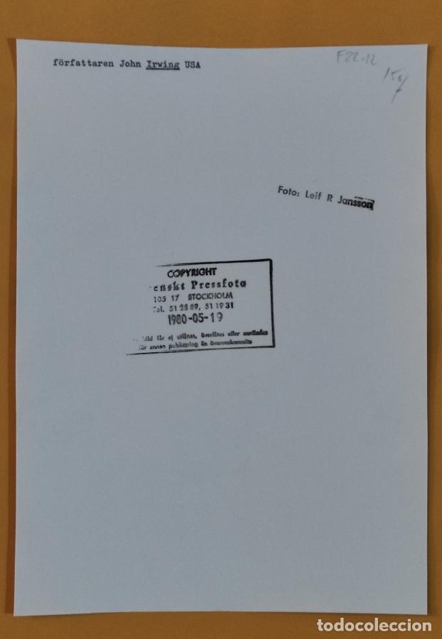 Libros: Foto b/n JOHN IRVING - - Foto 2