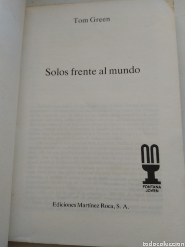 Libros: SOLOS FRENTE AL MUNDO/TOM GREEN - Foto 2