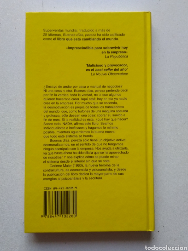 Libros: BUENOS DIAS PEREZA/CORINNE MAIER - Foto 3