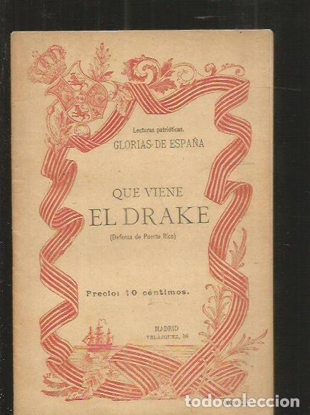 Libros: QUE VIENE EL DRAKE (DEFENSA DE PUERTO RICO) - ANONIMO - Foto 2