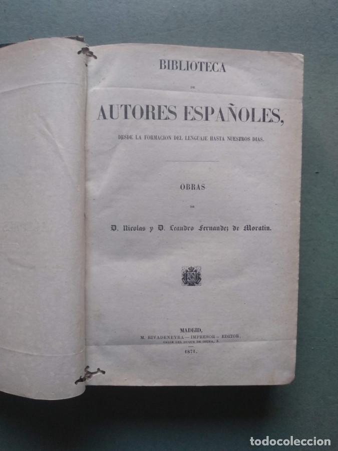 Libros: Obras. - Fern&aacute;ndez de Morat&iacute;n, Nicol&aacute;s y Leandro. - Foto 2