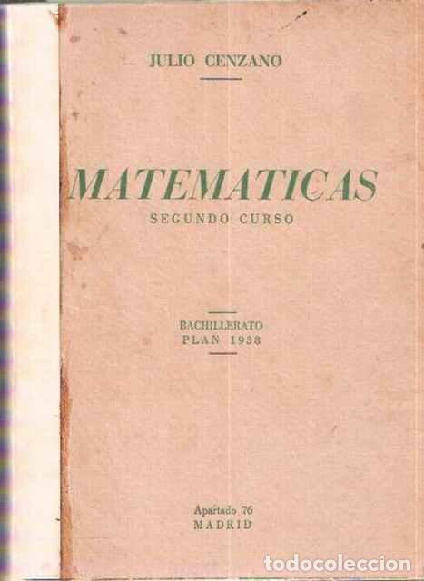 Libros: Matem&aacute;ticas segundo curso - Cenzano, Julio - Foto 1