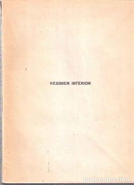 Libros: Regimen interior - VV.AA. - Foto 1