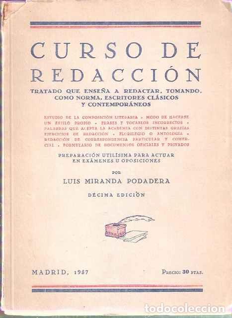 Libros: Curso de Redacci&oacute;n. - Miranda Podadera, Luis - Foto 1