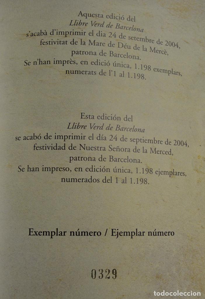 Libros: LLIBRE VERD DE BARCELONA - NUM. 329. ED. BASE, 2004. 30X40CM. - Foto 10