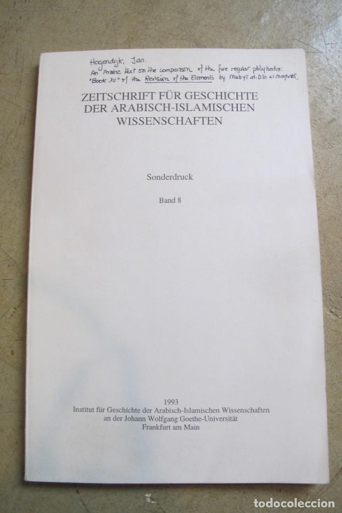 Libros: ARABIC TEXT ON THE COMPARISON OF THE FIVE REGULAR POLYHEDRA MUHYI AL-MAGHRIBI GEOMETRIA ARABE