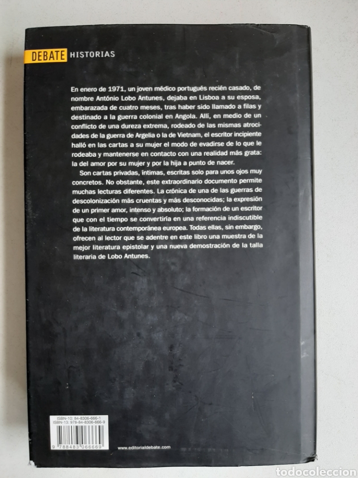 Libros: CARTAS DE LA GUERRA - Ant&oacute;nio Lobo Antunes - Foto 2