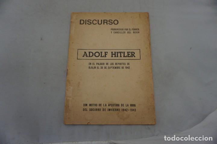 Libri di seconda mano: AT/ DISCURSO ALDOF HITLER - PALACIO DE LOS DEPORTES BERLIN SEPTIEMBRE 1942