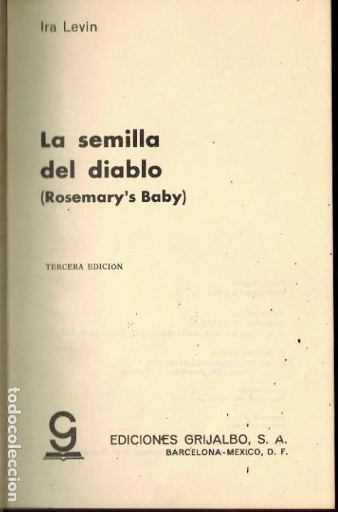 Libros: LA SEMILLA DEL DIABLO - Foto 1