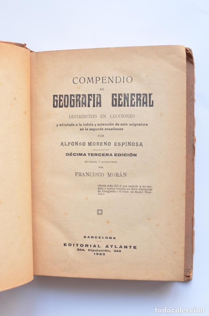 Libros: Compendio de geograf&iacute;a general - MORENO ESPINOSA, Alfonso - Foto 2