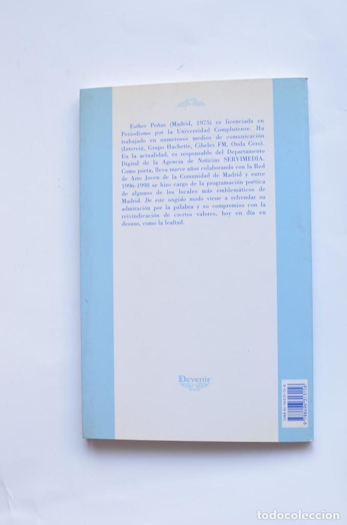 Libros: De este ungido modo - PE&Ntilde;AS, Esther - Foto 4