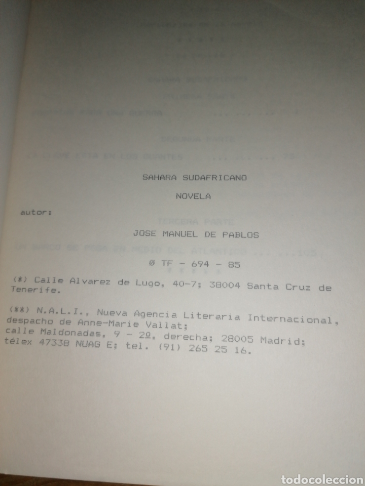 Libros: S&Aacute;HARA SUDAFRICANO - Jose Manuel De Pablos - Original sin editar - Foto 2
