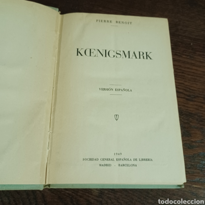 Libros: KOENIGSMARK - PIERRE BENOIT 1949 - Foto 2