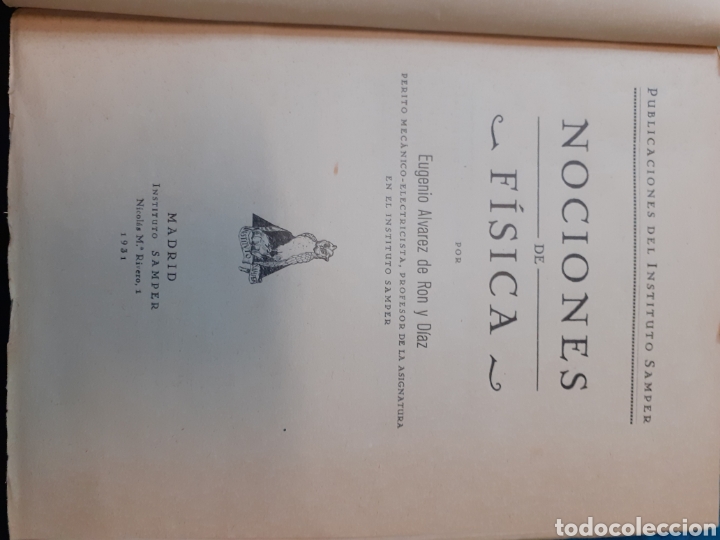 Libros: NOCIONES DE FISICA - ALVAREZ DE RON,Eugenio - Foto 4