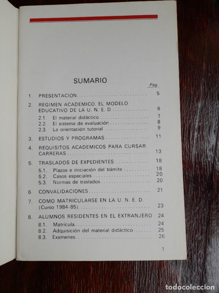 Libros: Informaci&oacute;n general UNED 1984-85 - Foto 2