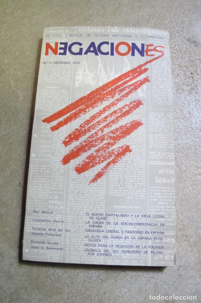 B&uuml;cher: NEGACIONES N&ordm;1 OCTUBRE 1976 REVISTA CRITICA DE TEORIA, HISTORIA Y ECONOMIA