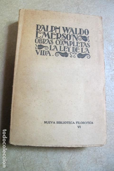 Libros: OBRAS COMPLETAS. LA LEY DE LA VIDA. RALPH WALDO EMERSON. VI - Foto 1