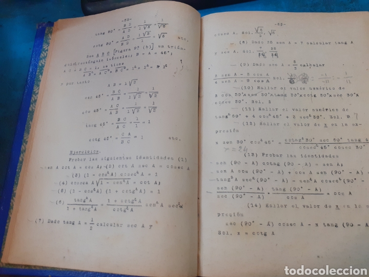 Libros: RESUMEN DE LAS EXPLICACIONES DE TRIGONOMETRIA CON SUJECION A LOS PROGRAMAS DE AMPLIACION. Matem&aacute;tica - Foto 2