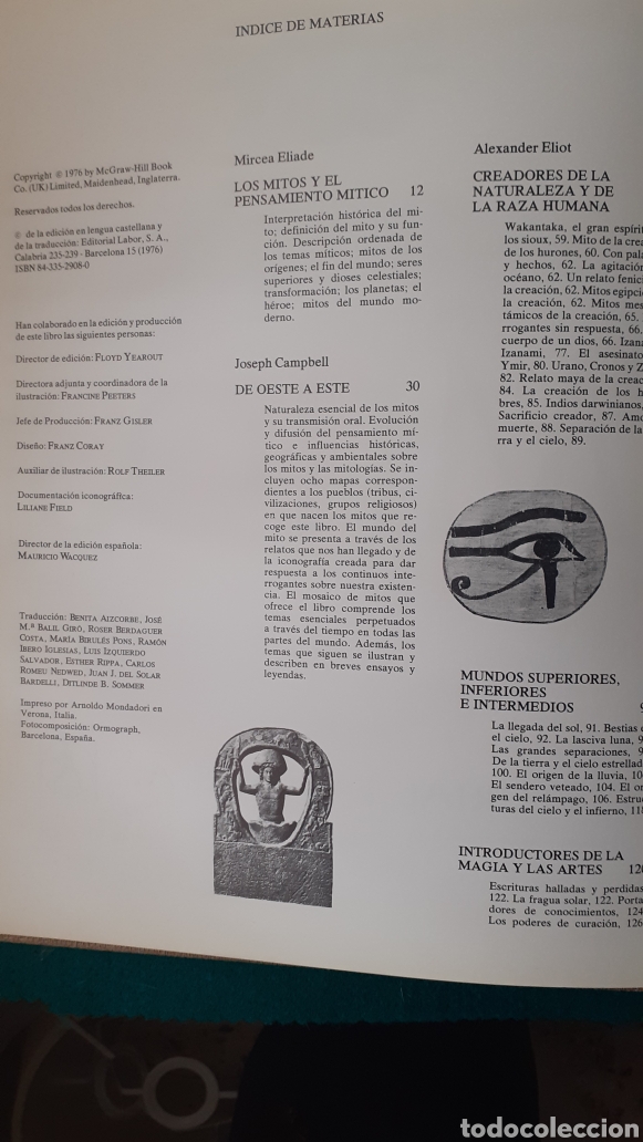 Libros: Mitos - Alexander Eliot - Editorial Labor (1976) - Foto 5