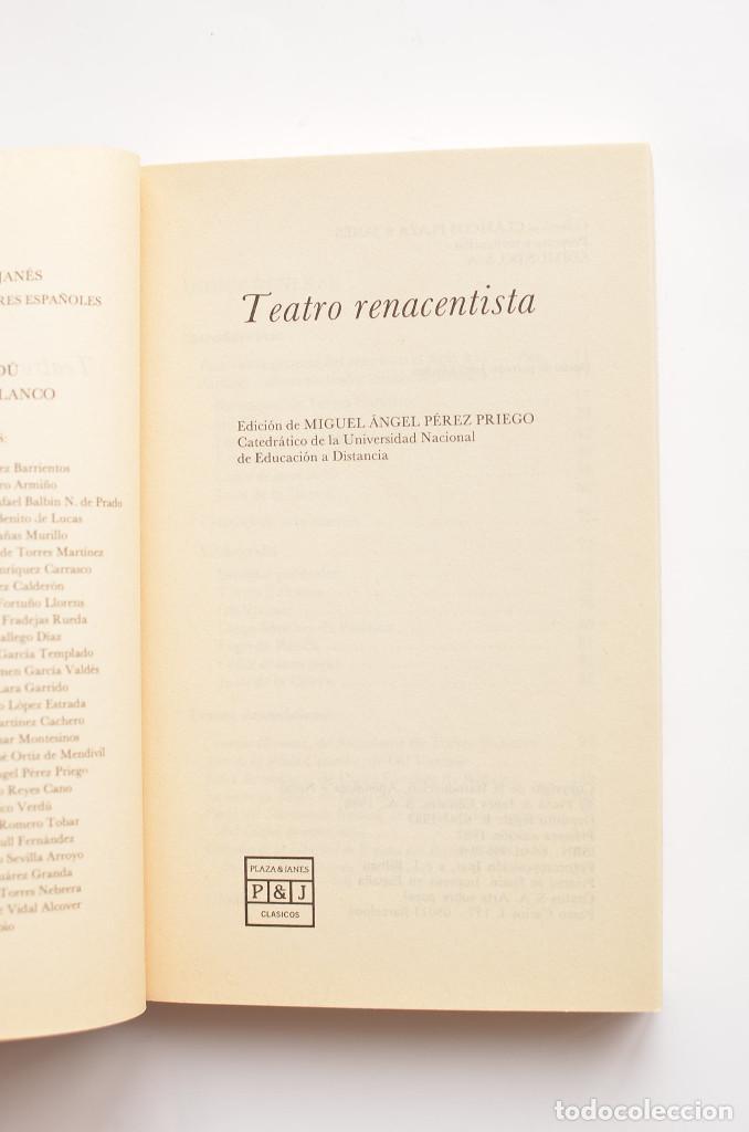 Libros: Teatro renacentista - AUTORES VARIOS - Foto 2