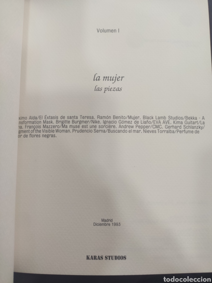 Libros: LA MUJER. VOLUMEN 1. LAS PIEZAS. KARAS STUDIOS 1993 - Foto 2
