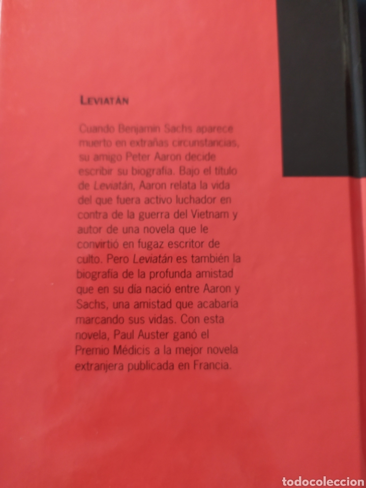 Libros: Leviat&aacute;n Pa&uacute;l Auster - Foto 2
