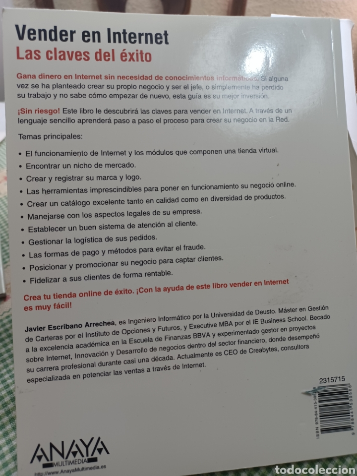 Libros: Barybook 204. . Vender en internet las claves del &eacute;xito Javier escribano - Foto 2