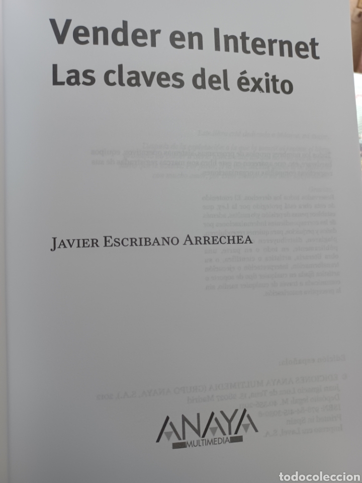 Libros: Barybook 204. . Vender en internet las claves del &eacute;xito Javier escribano - Foto 4